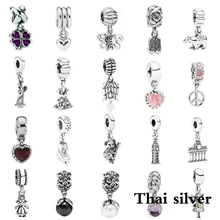 Новая тайская Серебряная четырехлистная юбка с принтом бабочки ангел любовь обувь коала башня жемчуг полярный медведь Иисуса коньки Ограниченная серия