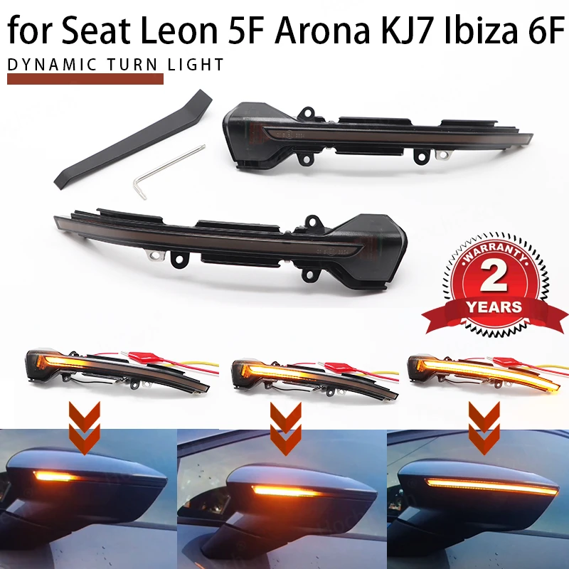 Светодиодный динамический поворотный сигнал для Seat Leon 5F MK3 2013-2018 Ibiza MK5 Arona