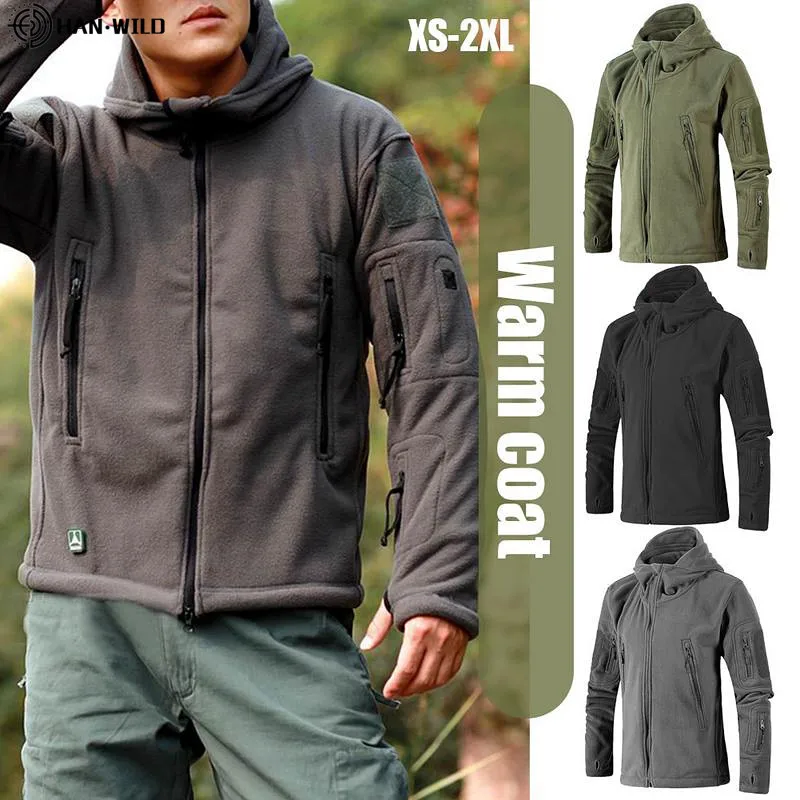 Kaufen Männer Military Wandern Jacken Thermische Kapuze Fleece Jacke Taktische Jacke Im Freien Sport Mantel Militar Softshell Armee Jacken
