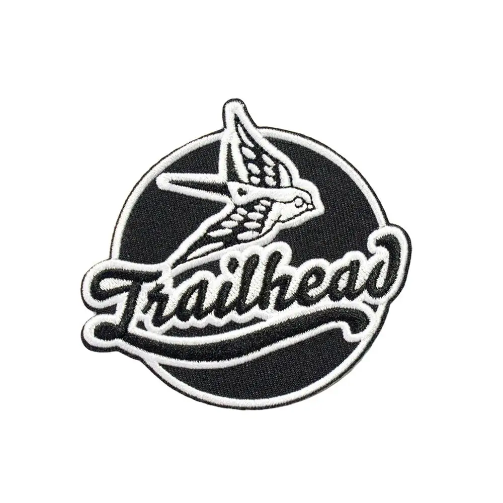 Trailhead птица вышивка утюжок на заплатках для одежды заказ DIY мотоциклетная куртка