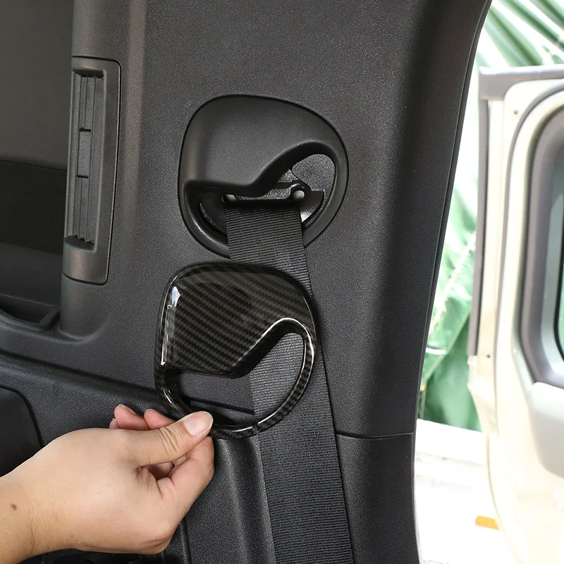 For Land Rover Defender 110 2020-2022 ABS Silver/Carbon Fiber Car Front row Seat Belt Decorative Cover Stickers Accessories | Автомобили и
