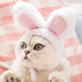 

Bunny Headband Pet Supplies Mini Rabbit Ears Pet Cats Hat Lovely Style Cross-dressing Cap for Pet Cute Accessories