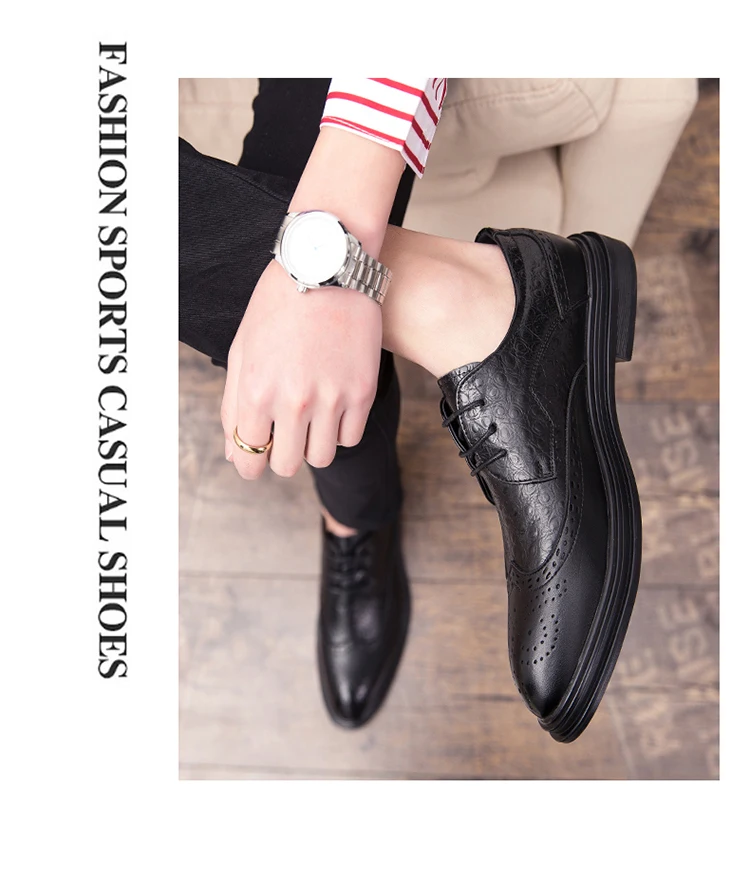 Роскошные классические мужские обувь с перфорацией типа «броги» полуботинки, платье, обувь из кожи с острым носком, коричневого цвета; на шнуровке мужская формальная обувь Свадебная вечеринка