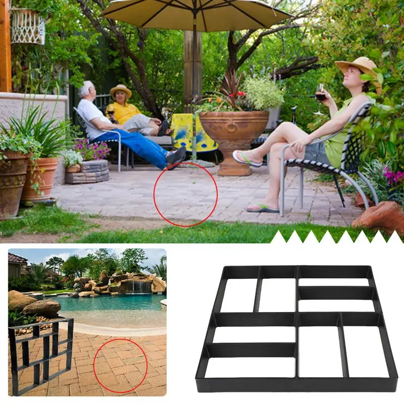 

Pavement Plastic Path Maker Mould Paving Driveway Stone 40x40cm