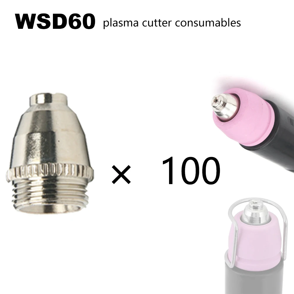 

SG55 AG60 100Pcs Consumables KIT TIPS for Plasma Cutter Welder Torch 100PK