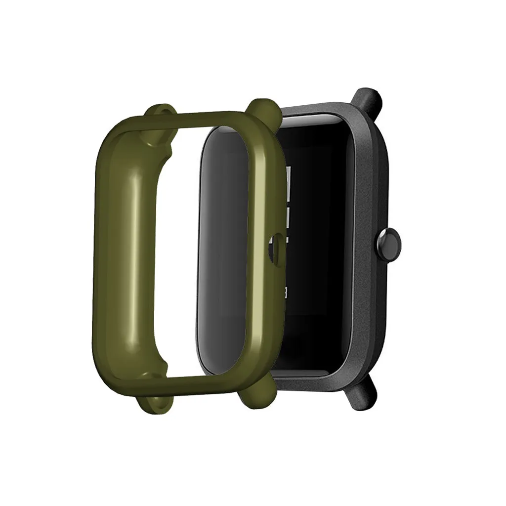 20# Мягкая термополиуретановая крышка-Чехол протектор для Xiaomi Huami Amazfit Bip BIT Lite Молодежные аксессуары ремешок для наручных часов Смарт-часы