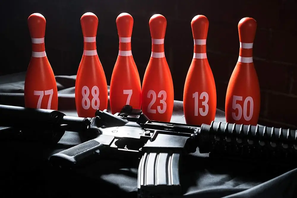 Sporting Goods Range Practice Target Set Reusable Bowling Pins Shooting