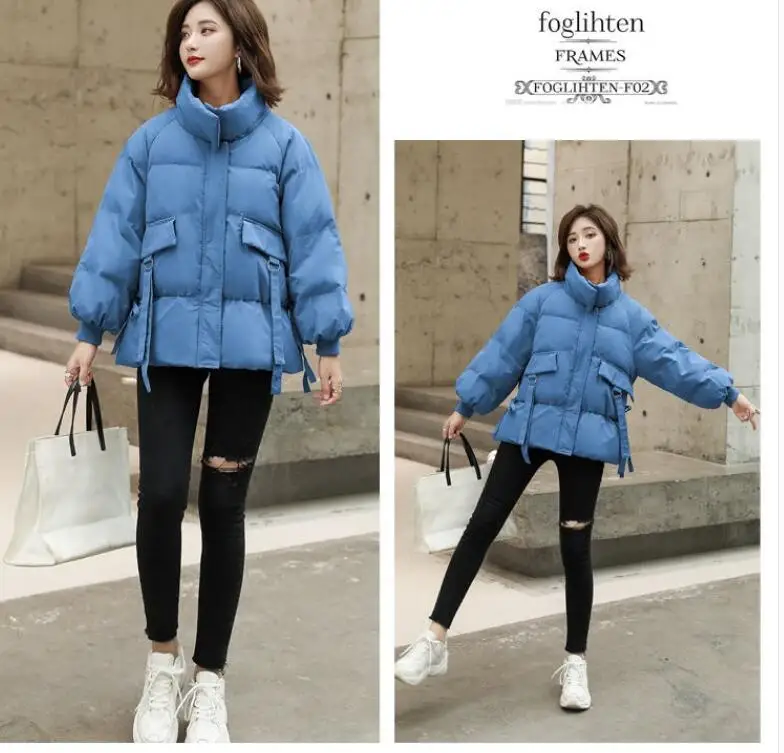 2021 New Women's Clothing Solid Cotton Parkas Women's Outwear Korean Style Autumn Winter Oversized Coats Puffer Jacket