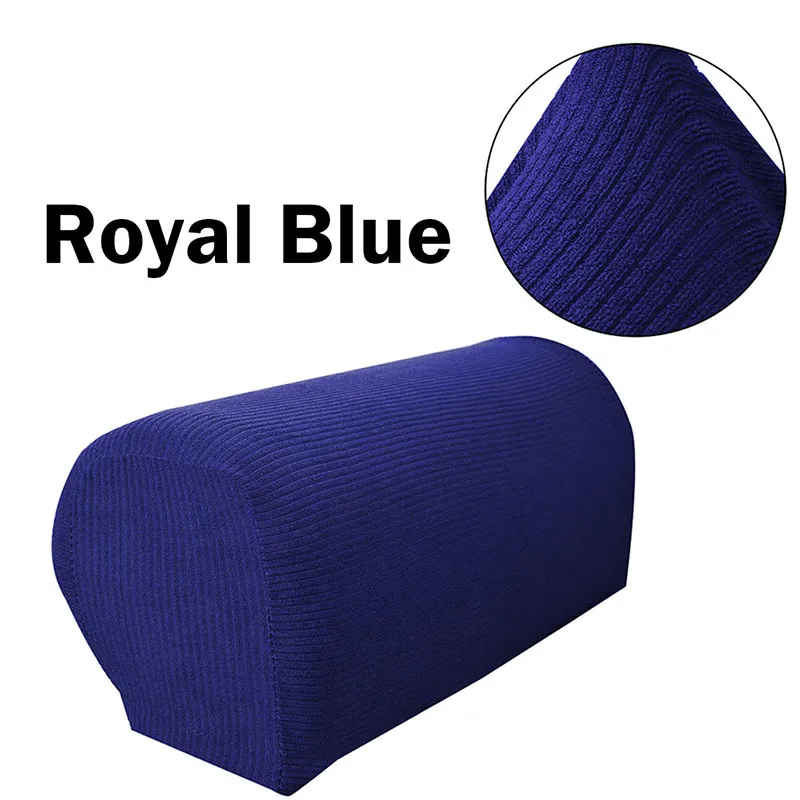 1 Pair Removable Armrest Covers Sofa Towel Couch Chair Protector Armchair Home House Supplies Rectangle Furniture Sofa Cover - Цвет: Royal Blue
