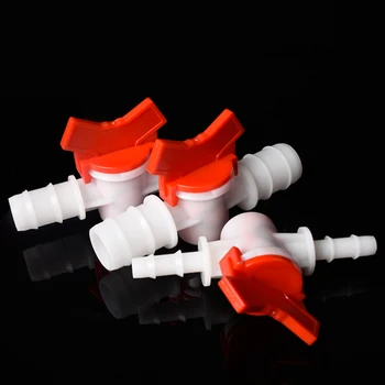 

4/6/8/10/12/16/20/25mm Hose Barb Two Way Plastic Ball Valve Aquarium Garden Micro Irrigation Reduce Quick Plug Connector