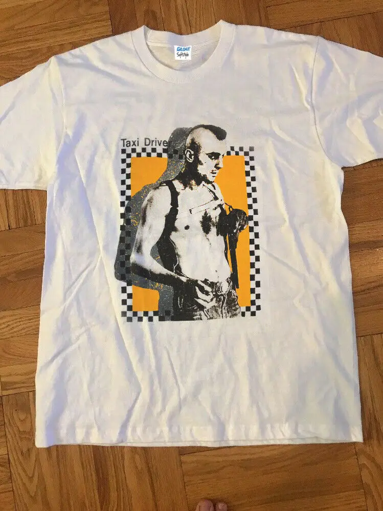 Такси водитель Винтаж 1980S футболка Робер T Shirtharajuku уличная рубашка Menreprint s m l Xl 2Xl |