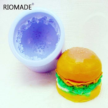 

Hamburger Silicone Mold Cake Decorating Tools Pudding Dessert Chocolate Mould Natural Essential Oil Soap Molds S0235HB