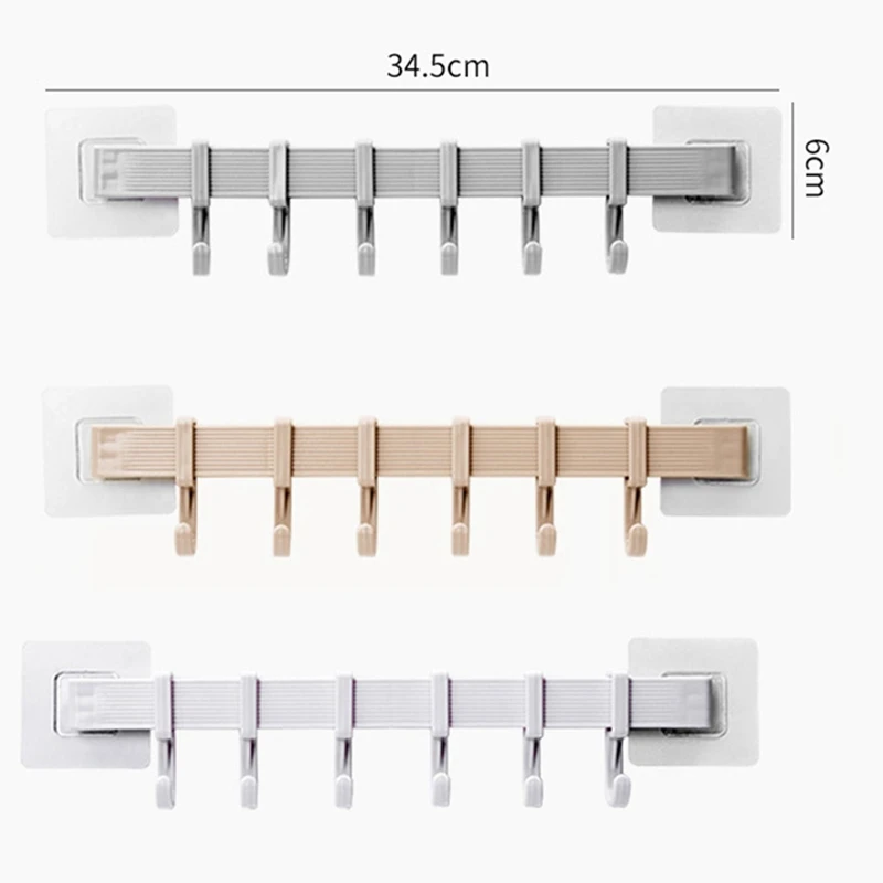 

Hanger Towel Sticky Hook Sundries Rack Mutifunctional Wall Hanger Rack Stand Storage Hook Kitchen Bathroom Organizer