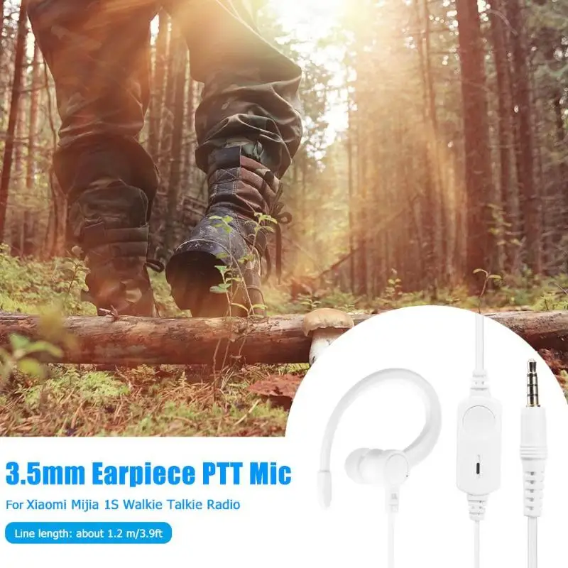 1,2 м PTT Walkie Talkie наушник микрофон наушники гарнитура для Xiaomi Mijia 1S радио двухслойный провод красивый и прочный