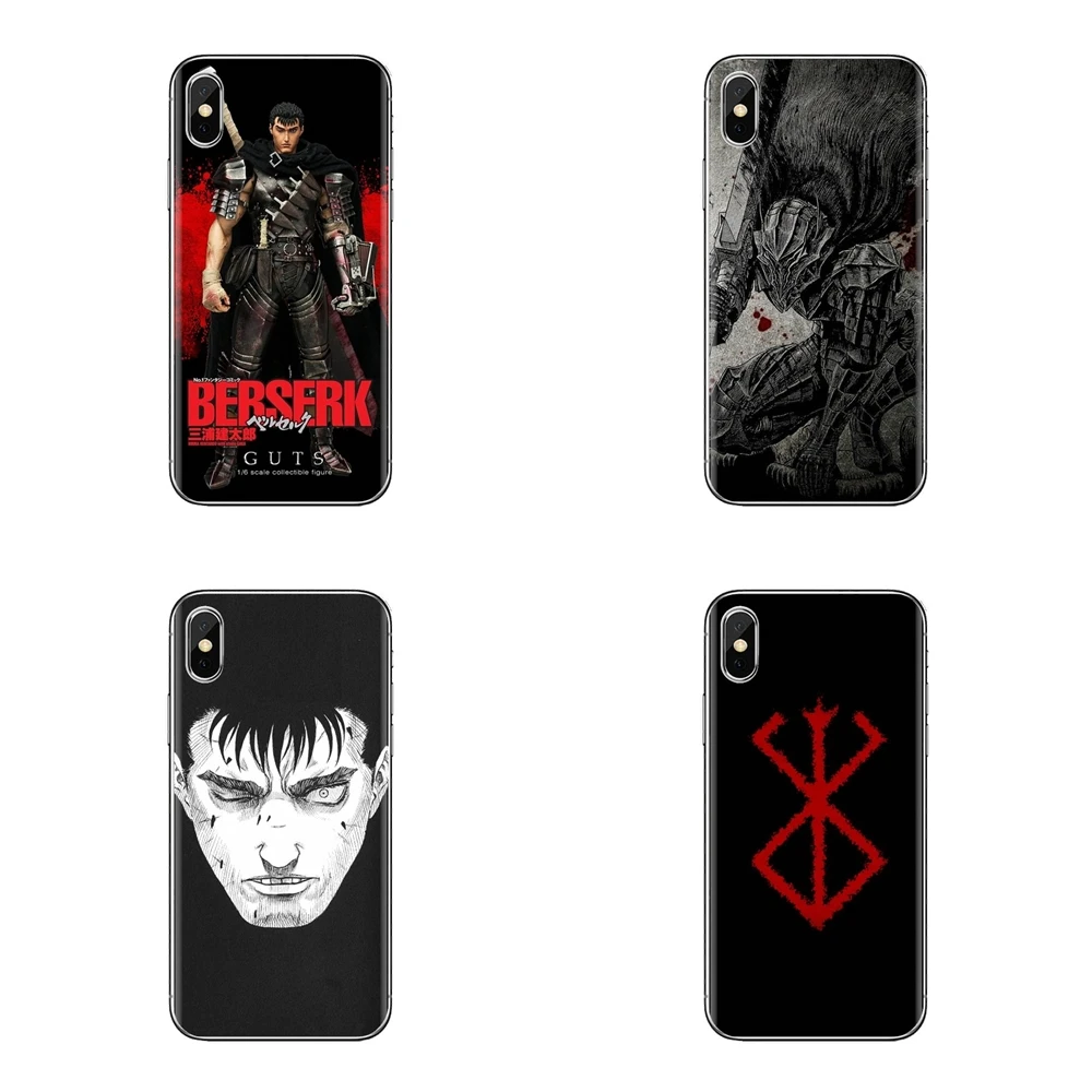 Крутой Берсерк ГАТС аниме прозрачный ТПУ чехол для Xiao mi 6 A1 Max x 2 5X 6X красный Note 5 5A 4X