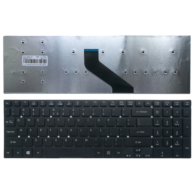 US клавиатура для ноутбука Acer Aspire E5-511 E5-511-P9Y3 E5-511G E5-571G E1-511P E5-521G E5-571PG E5-571 ES1-512 ES1-711 |