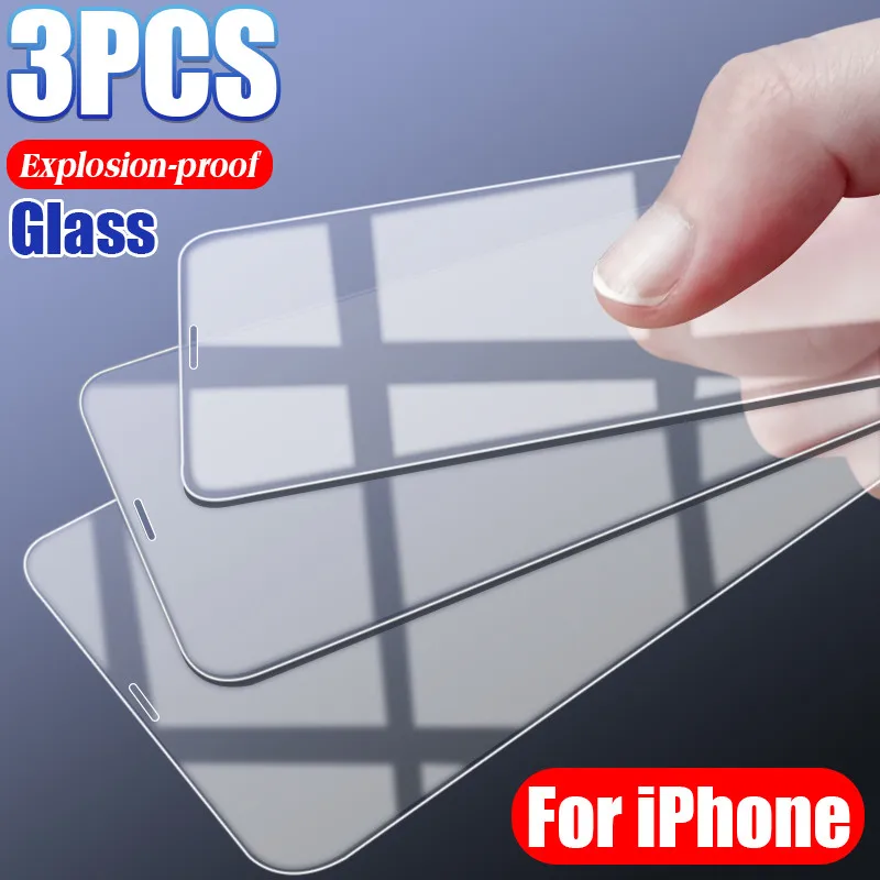 Защита для экрана из закаленного стекла iPhone 6 7 8 SE 6S 5S 4S Защитное стекло X XR XS Max