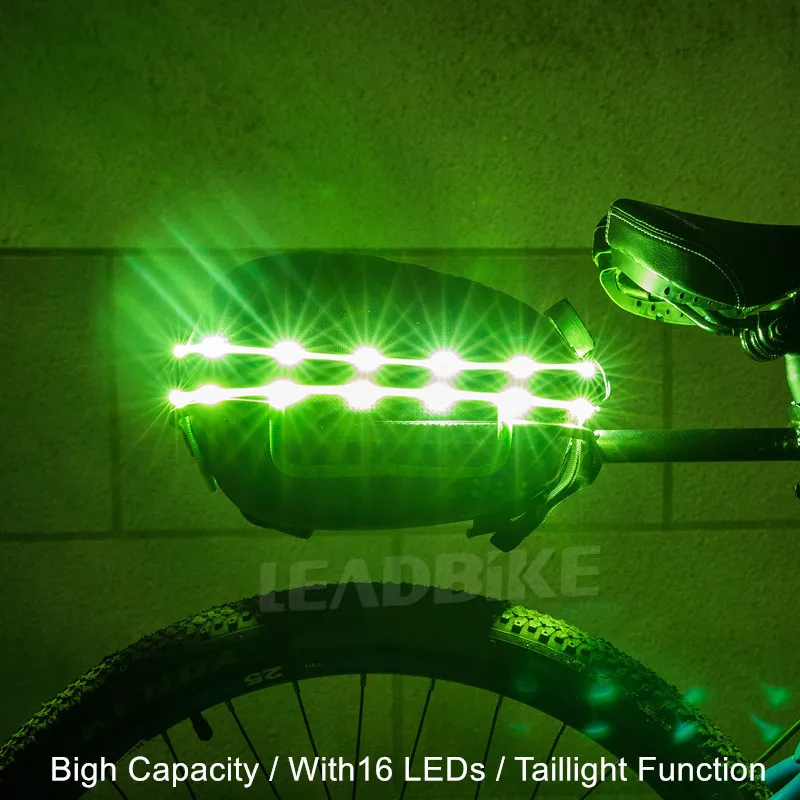Leadbike светодиодный велосипед сумки задний стеллаж велосипедный светодиодный фонарь Pannier 16 шт светодиодный s большой емкости