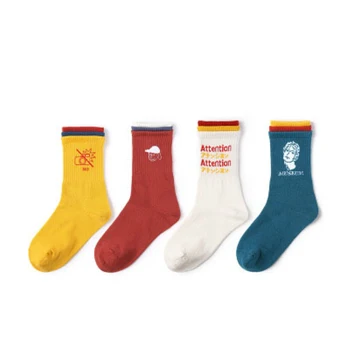 

Women Funny Cotton Art Socks With Print Casual Happy Colorful Socks Spring Autumn Cute Retro Painting Harajuku Crew Socks 1 Pair