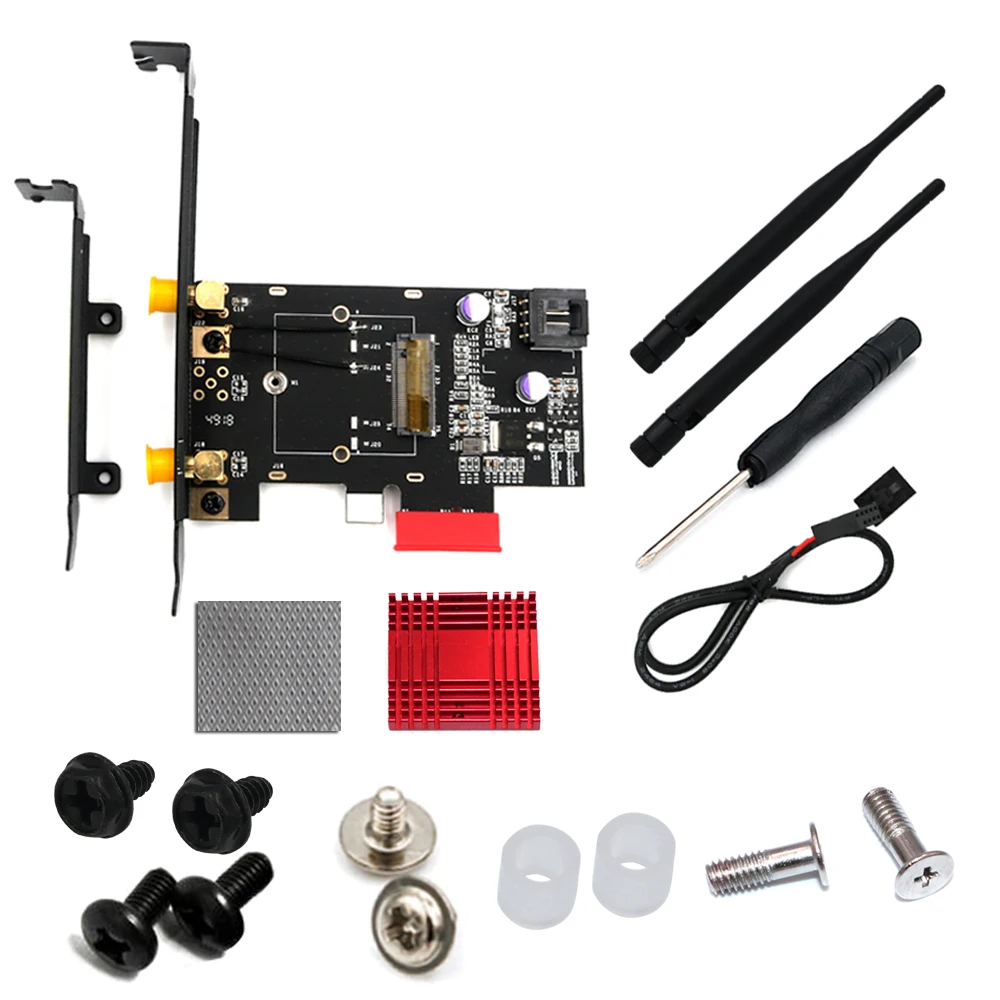 Сетевая карта PCIE M.2 Wi-Fi адаптер 5 ГГц стандартная беспроводная PCI Express Bluetooth AC 9260 M2