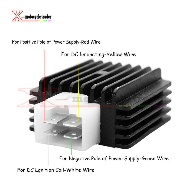 DirtPitMonkeyBike12V4PinsVoltageRegulatorFullWaveRectifier