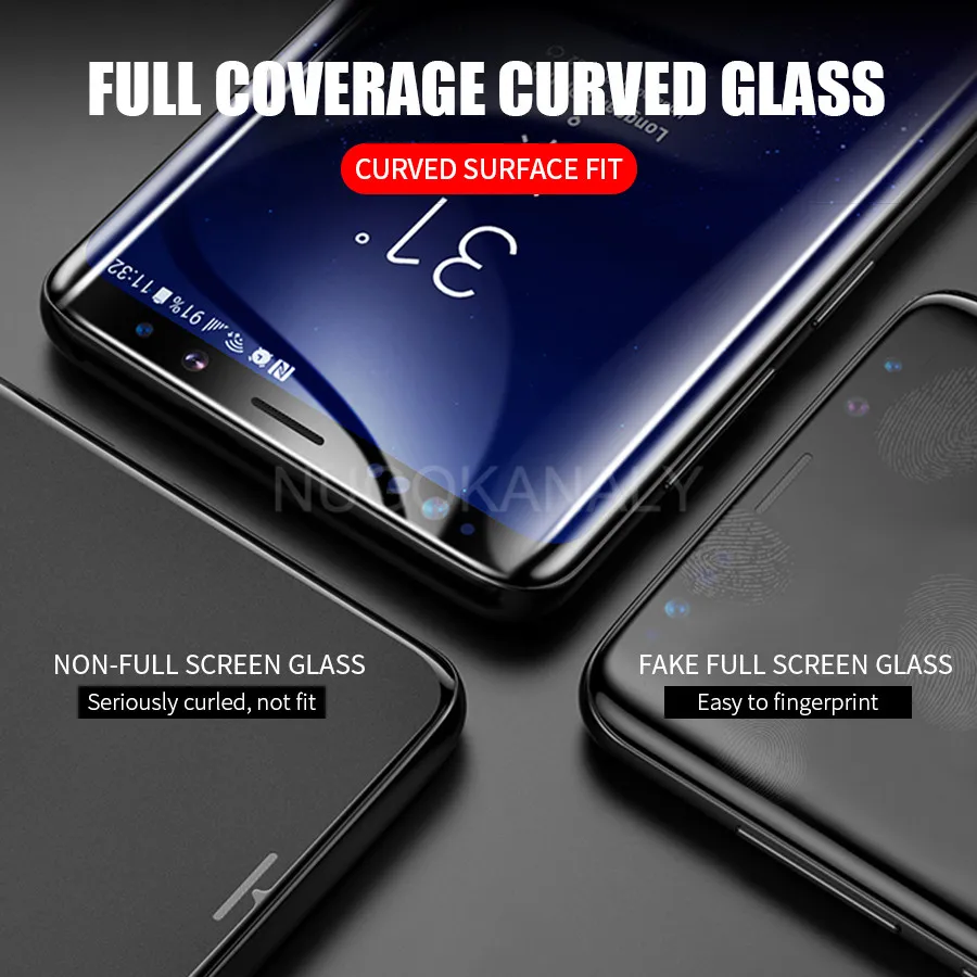 20D полное покрытие с изогнутыми краями закаленное стекло для Samsung Galaxy S10 S10e S9 S8 Note 10