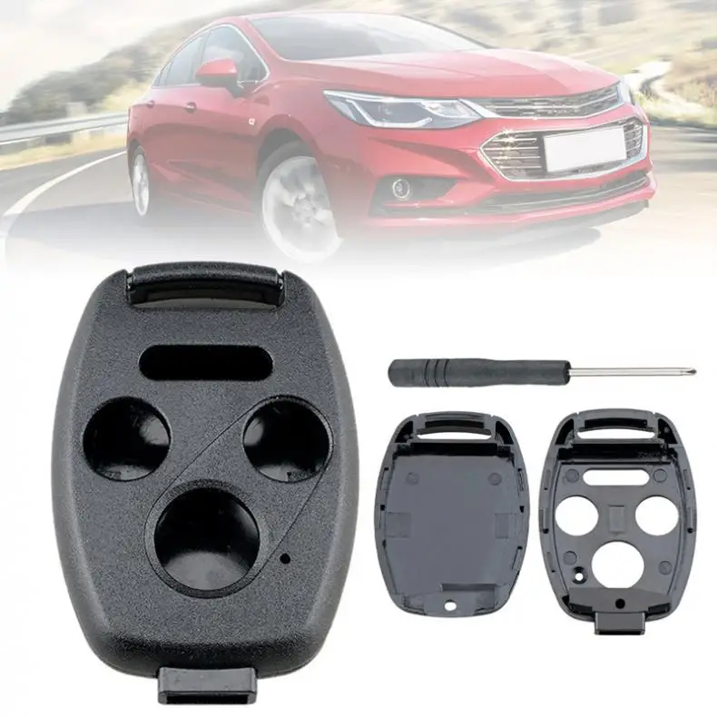 

3+1 Buttons Replacement Car Remote Key Shell Case with Screwdriver No Chip Fit for Honda Accord Civic Ex