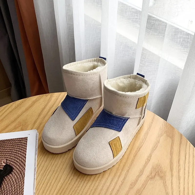 

2020 Women Warm Plush Shoes Snow boots Ladies Winter Flock Boots Ankle Boots Short Bootie Outside Shoes Botas