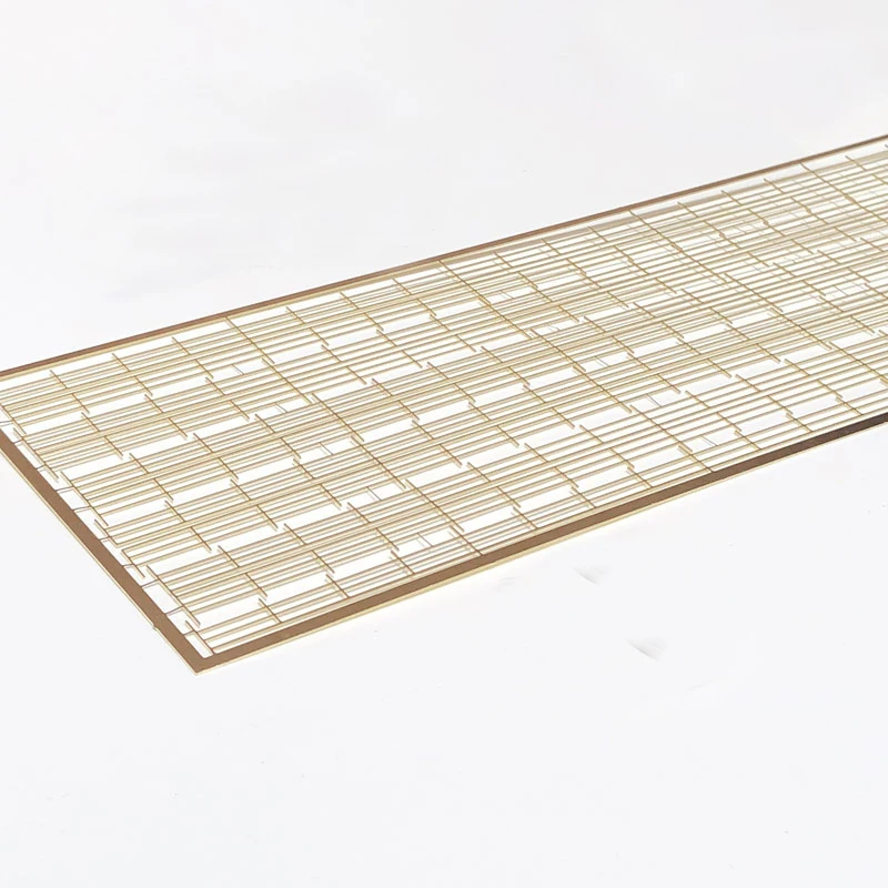 1Set Model Marine 1:200 Ratio Brass Etched Railing Length 290mm Height 6mm Mini Balustrade Baluster Parts for Simulation RC Boat