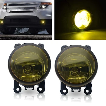 

2Pcs Fog Light Lamp Yellow Lens Car Front Bumper Fog Light OE Replacement H11 Bulb F4 for Ford Focus Acura Honda Subaru Nissan S