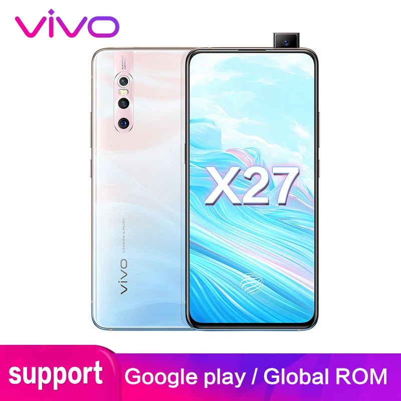 

vivo X27 Support Global ROM Google Play 48.0MP Mobile Phone 8GB 128GB 6.39" Full Screen Octa core 4G Rear 3 Cameras Cell phone