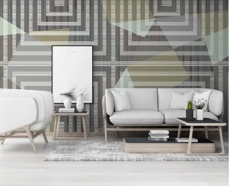 

Custom papel DE parede 3d,Geometric line paintings used in living room bedroom sofa background decoration PVC wallpaper