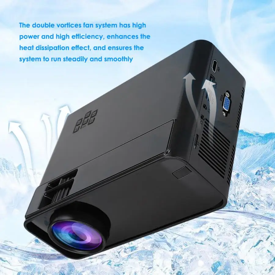 W13 Портативный 4K WiFi Bluetooth светодиодный проектор(720p для Android версии) черный 110-240 В