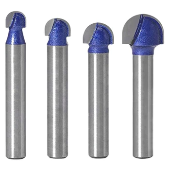 

4Pcs Core Box Router Bit 1/4 Inch Shank Round Nose Cove Box Router Bits