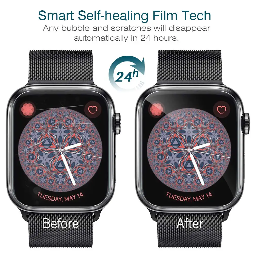 Мягкая Гидрогелевая полная Защита экрана для Apple Watch 38 мм 42 серия 3 2 iWatch 40 44 4 5 6 SE TPU