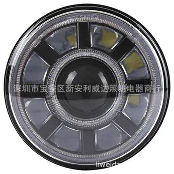 

7 inch horsemen of headlight cross-country modified LED car light distance change white JEEP lamp light yellow lights