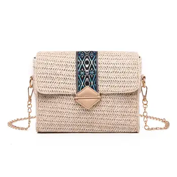 

2020 Women Retro Woven Messenger Bag Fashionable Simple Versatile Shoulder Cross-body Chain Bag Small Square Bag