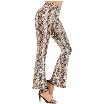 オンライン 夏の女性のスキニープリント高広い脚ボトムスタイリッシュ野生スリムズボン女性のための新 2020