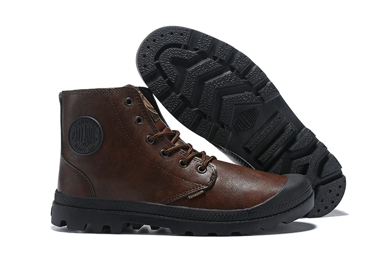 PALLADIUM Pampa одноцветное Ranger кроссовки TP Для мужчин высокие ботильоны удобные высококачественные повседневные мужские туфли на шнуровке Размеры; большие размеры 39-45 - Цвет: 10