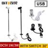 Mini LED spotlight 1W/3W jewelry display DC5V with switch USB interface shop cabinet interior toy decoration desktop focus 1