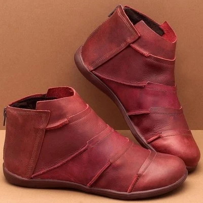 Г., новые модные стильные женские ботинки водонепроницаемые женские ботинки из искусственной кожи с круглым носком на толстой подошве Демисезонные ботильоны
