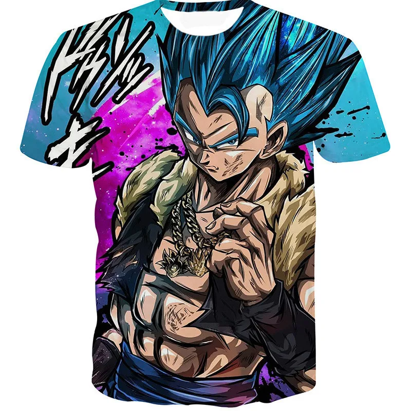 Летние футболки для мужчин с принтом Dragon Ball Goku Dragon Ball 3D футболка крутые футболки аниме топы мужская уличная одежда большого размера на заказ Прямая поставка