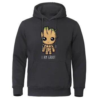 

I Am groot Men's Hoodies Autumn New Sweatshirts Casual harajuku streetwear High Quality Hoodie Cute Print Groot Man Tracksuit
