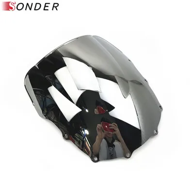 Chrome Screen For Kawasaki ZZR400 ZZR600 ZZR 400 ZZR 600 1993-2007 1993 1994 1995 1996 1997 1998 1999 2000 Windshield WindScreen - Цвет: Chrome