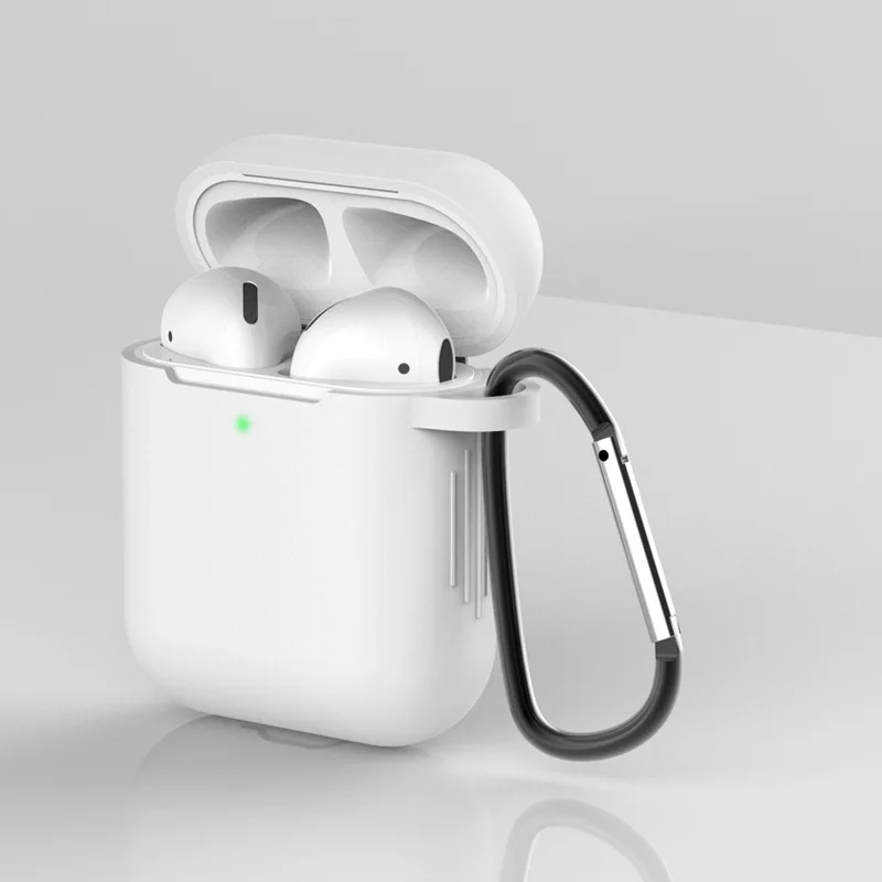 IKSNAIL чехол для наушников Apple AirPods1 2 силиконовый чехол беспроводные Bluetooth наушники Air Pods Чехол защитный для AirPod чехол - Цвет: Слоновая кость