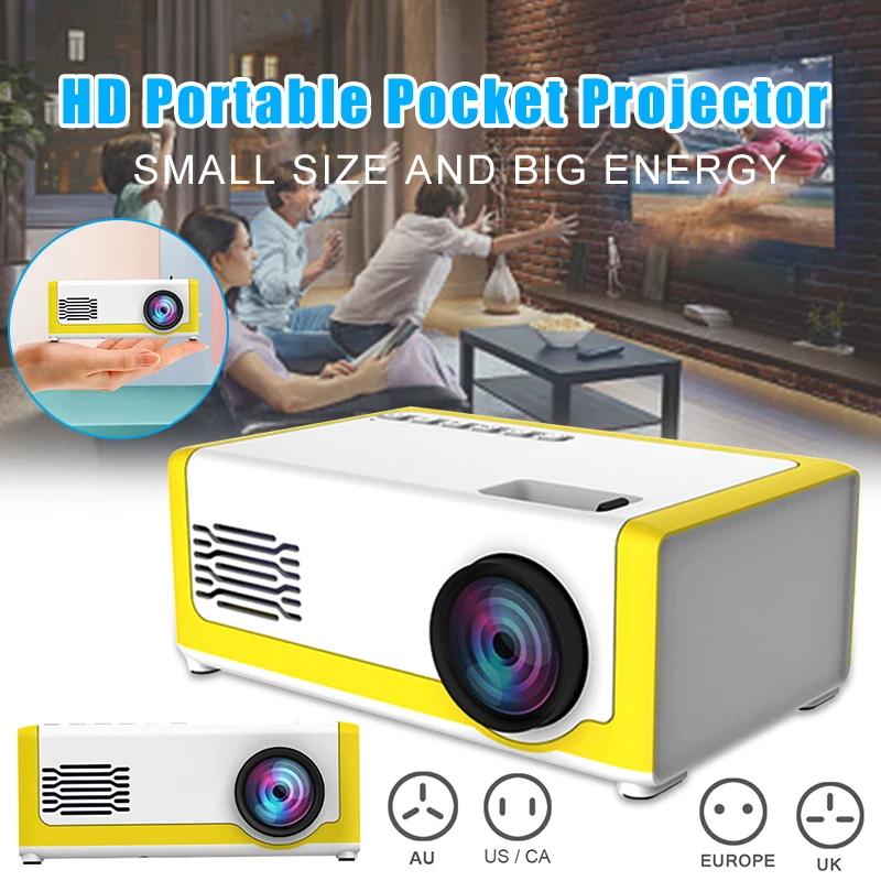 Mini LED Projector High definition LCD Portable Mobile Phone Home