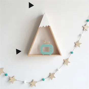 

Scandinavian Cute Wood Wall Hangings Kids Children Room Decorations Ornaments Nordic Nursery Girl Room Birthday Party Home Decor