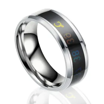 

Ring for Lovers Smart Temperature Ring Mood Temperature Display Men Women Ring Perfect Gift Delicate Elegant