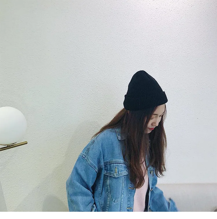 Unisex Autumn Winter Solid Wool Hat Knitted Beanie For Women Men Skullies Beanies Hats Streetwear Fuzzy Beanies Femme 17 Colors