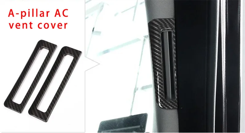 Для Jaguar XF XFL углеродное волокно A-столб AC vent Крышка литья отделка 2 шт